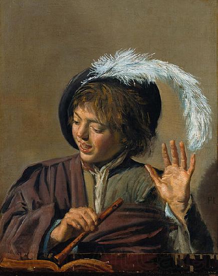 Frans Hals Singing Boy with Flute France oil painting art